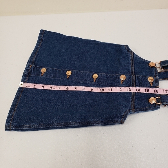 Denim Co Girls Overalls Jumper Jean Button Dress Size 4-5 Years - Picture 7 of 10